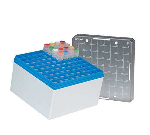 neoLab 7-8020 Kryo-Aufbewahrungsbox PC, 9 x 9 Plätze, 96 mm hoch, Blau (5-er Pack) von neoLab