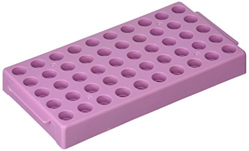 neoLab Polypropylen Kryoröhrchen-Workstation 5 x 10 Plätze, Pink, 100mm x 25mm, 4 Stück von neoLab