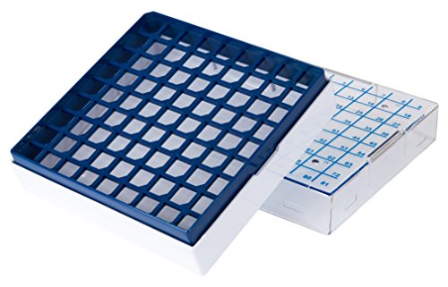 neoLab 7-8030 Kryoboxen (PC), 81 Plätze, 53 mm hoch, Blau (4-er Pack) von neoLab