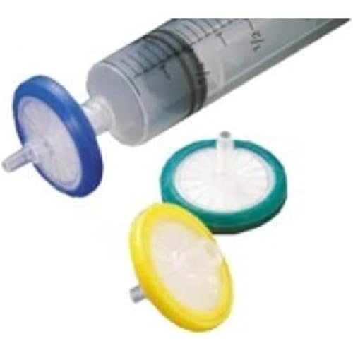 neoLab Cellulose-Mischester Spritzenvorsatzfilter, 0.45µm Porengröße, 33mm Durchmesser, Blau, 50 Stück von neoLab