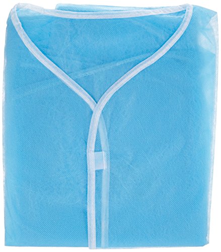 neoLab Vlies/Polypropylen Inspektionskittel, Blau, Größe S, 115cm Länge, 10 Stück von neoLab