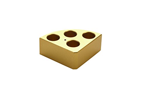 sunLab Aluminium/Eloxiert Reaktionsblock, 1/4 Kreissegment, 4 Bohrungen, Gold sunLab Aluminium/Eloxiert Reaktionsblock, 1/4 Kreissegment, 4 Bohrungen, Gold von neoLab