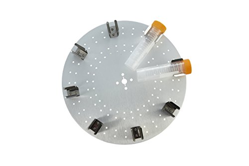 sunLab Aluminium Zentrifugenröhrchen Teller mit 8 Klammern für 50 mL Röhrchen von neoLab