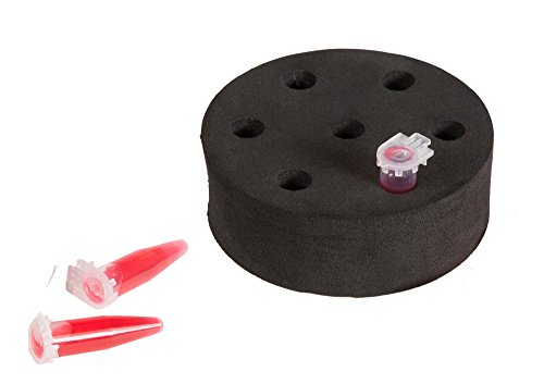 sunLab Schaumstoff Halter für 7 x 12 mm Reaktionsgefäße für Modell Vortexmaster SU1901, Schwarz von neoLab