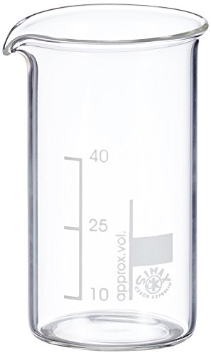 neoLab Borosilikatglas Becherglas, Hohe Form, Transparent, 50mL Kapazität, 10 Stück von neoLab