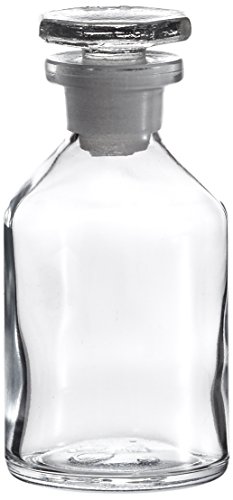 neoLab ecoLab Glas Steilbrustflaschen, Klar, 50mL Kapazität, EH, Glasstopfen, NS14/23 von neoLab