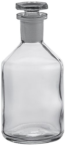 neoLab ecoLab Glas Steilbrustflaschen Klar, 100ml Kapazität, Eh Glasstopfen, NS14/23 von neoLab