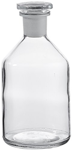 neoLab ecoLab Glas Steilbrustflaschen, Klar, 500ml Kapazität, Eh Glasstopfen, NS24/29 von neoLab
