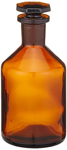 neoLab E-1449 ecoLab-Steilbrustflaschen, braunglas 100ml EH Glasstopfen, NS14/23 von neoLab