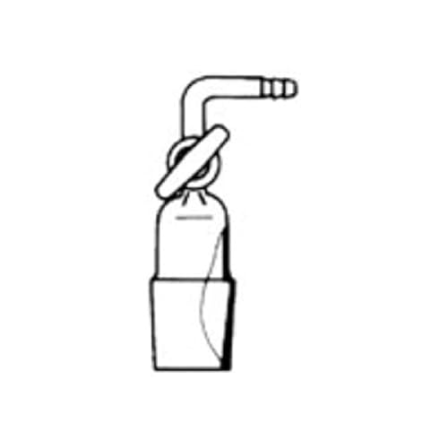 neoLab Borosilikatglas Übergangsstück mit Hahn, Olive Gebogen, Transparent, Kern NS 14.5 von neoLab