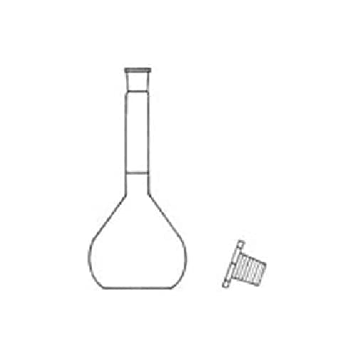 neoLab E-1568 Messkolben, Duran-Glas, PE-Stopfen, NS 12/21, 50 mL Nennvolumen (2-er Pack) von neoLab