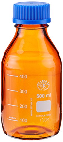 neoLab E-1823 Laborflaschen, Braunglas, SIMAX, 500 mL (10-er Pack) von neoLab