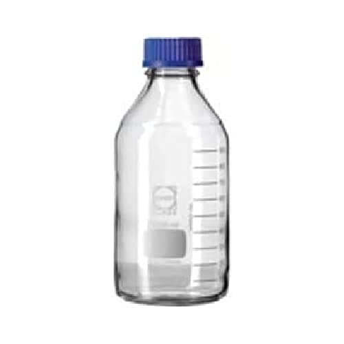 neoLab ecoLab Borosilikatglas Laborflaschen mit Ausgießring und Schraubkappe, Duran GL 32, 50mL Kapazität von neoLab