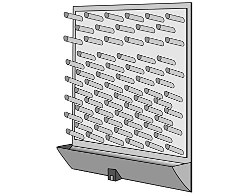 neoLab Polystyrol (PS) Abtropfbrett, 72 Stäbe, Weiß, 450mm Länge, 650mm Höhe von neoLab