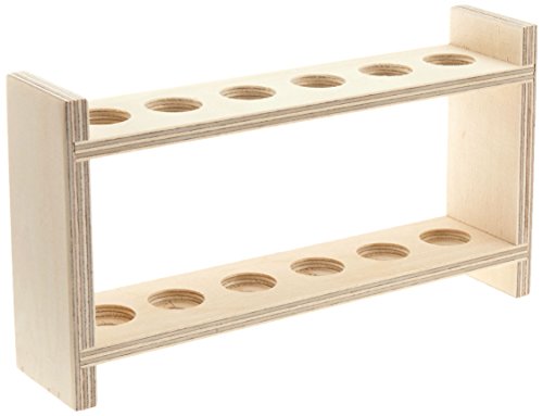 neoLab Reagenzglasgestell Holz für 6 Gläser, Loch-Durchmesser 20 mm von neoLab