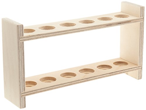 neoLab Reagenzglasgestell Holz für 6 Gläser, Loch-Durchmesser 22 mm von neoLab