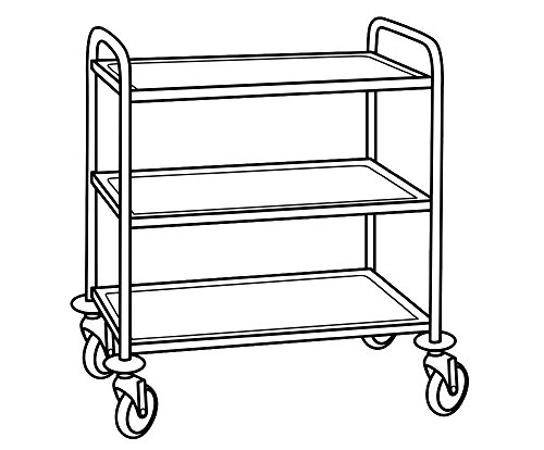 neoLab Transportwagen, 3 Etagen, 950 mm x 500 mm x 950 mm von neoLab