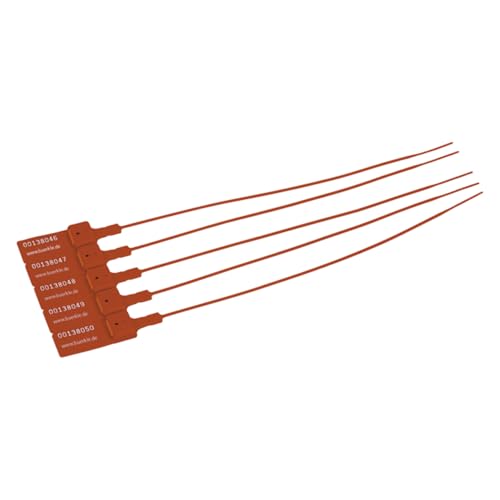 neoLab KL-1056 PP/Metall SampleSafe Plombe, Rot, 260 mm x 2 mm, 100 Stück von neoLab