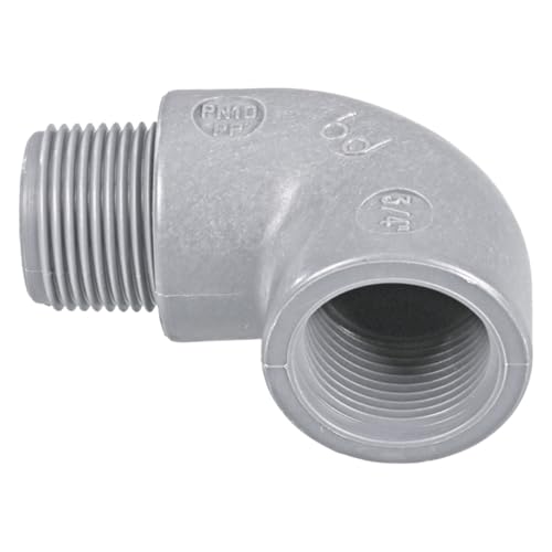 Bürkle Polypropylen 90° Winkel mit Innen-/ Außengewinde, 3/4'' Gewinde, 19mm Nennweite Bürkle Polypropylen 90° Winkel mit Innen-/ Außengewinde, 3/4'' Gewinde, 19mm Nennweite von neoLab