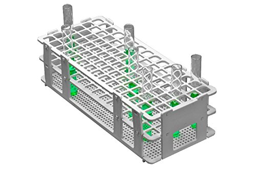 neoLab Polypropylen Economy Gestell für 84 Röhrchen bis Durchmesser 13mm, 6 x 15 Plätze, Weiß von neoLab