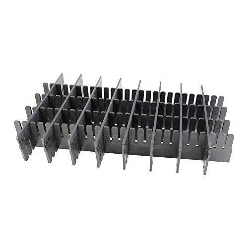 neoLab Polypropylen Rastereinsatz für 40 x 100ml Flaschen, Schwarz, 505mm x 305mm x 80mm von neoLab
