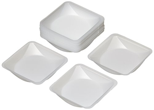 neoLab Polystyrol Einmal-Wägeschale, Weiß, 7ml Kapazität, 41mm x 41mm x 8mm, 500 Stück von neoLab