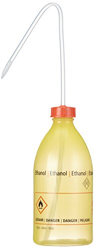 neoLab ecoLab LDPE Schriftspritzflaschen, Gelb/Transparent, Ethanol, 500mL Kapazität von neoLab