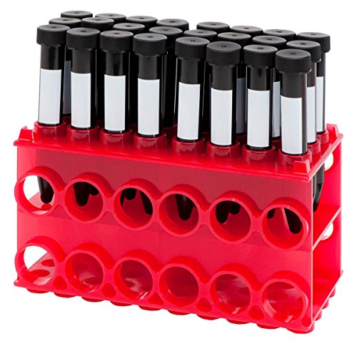 neoLab Polypropylen 4-Seiten Flipper Rack, Größe 2, Rot, 197 mm x 95 mm x 115 mm von neoLab