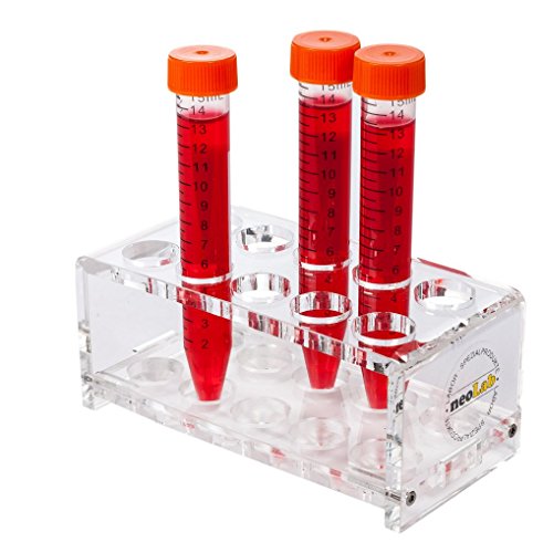 neoLabLine Acrylglas-Reagenzglasgestell für 2 x 5 20mm Gläser, 152mm x 70mm x 57mm von neoLab