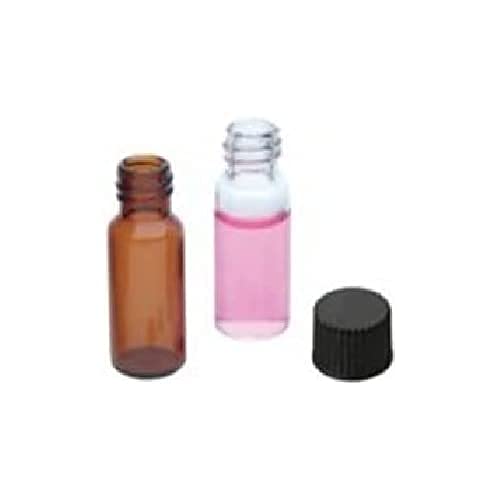 neochrom Flachbodenglas mit Steckkappe, Braunglas, 1mL Kapazität, 8mm x 40mm, 100 Stück von neochrom