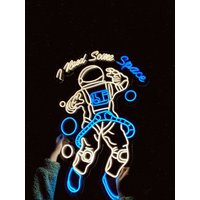 Astronaut Neon Schild - Led Schild, Wand Dekor, Galaxie Dekor, Home von neonlampochkin