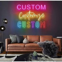 Custom Neon Schild | Schlafzimmer Schild, Led Wanddekoration, Personalisiertes Geschenk, Hochzeit Home Decor von neonlampochkin
