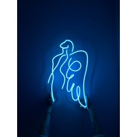 Engel Neonschild| Neon Wanddeko| Kunst| Schlafzimmer Schild| Neonlicht| Wohnkultur von neonlampochkin