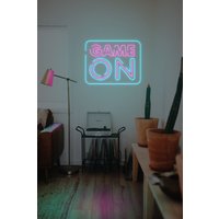 Game On - Neon Schild, Wohndeko, Led, Schlafzimmer Led Schild Custom, Schlafzimmer, Home, Zimmer Wand Dekor von neonlampochkin