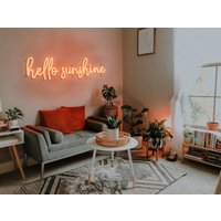 Hello Sunshine - Neon Schild, Sumbols Neon, Custom Sign, Wall Deco, Hello Sign von neonlampochkin