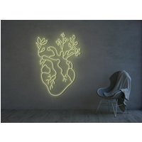 Human Heart - Led Neon Schild, Wand Dekor von neonlampochkin