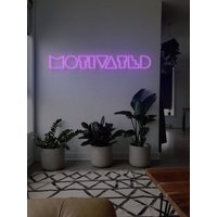 Motivierend - Neon Schild, Wohndeko, Wohnschild, Led, Schlafzimmer Led Schild Custom, Schlafzimmer, Zuhause, Zimmer Wand Dekor von neonlampochkin