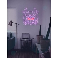 Neo-Samurai Helm, Samurai Neon Schild, Deko, Geschenk, Wanddeko, Schild von neonlampochkin