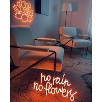 No Rain No Flowers Neon Schild - Home Deco, Sign, Led Bar, Light von neonlampochkin