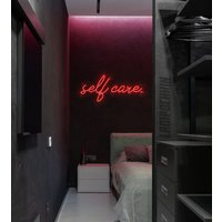 Selbstpflege - Neon Schild, Neon, Custom Wanddeko, Katze Home Wall Dekor von neonlampochkin