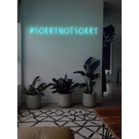 Sorry Not Sorry - Neon Schild, Wohndeko, Led, Schlafzimmer Led Schild Custom, Schlafzimmer, Zuhause, Zimmer Wand Dekor von neonlampochkin