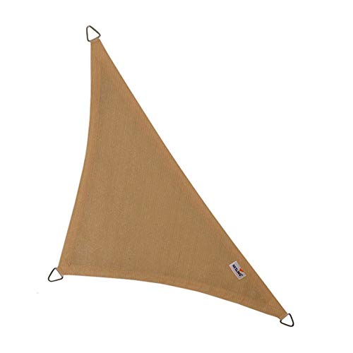 nesling Coolfit Sonnensegel (Dreieck 90° 4,0m x 4,0m x 5,7m, Sand) Sonnenschutz, Wasser und Wind durchlässig, UV-beständig von nesling