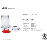 20 Gewürzgläser Für Gewürzregal Habibi Deckelfarbe Silber Volumen 143 Ml von nestgestaltung