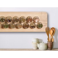 Gewürzregal Esche Massivholz 16Er von nestgestaltung