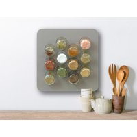 Gewürzregal Habibi 12Er Kardamon Grau Braun von nestgestaltung