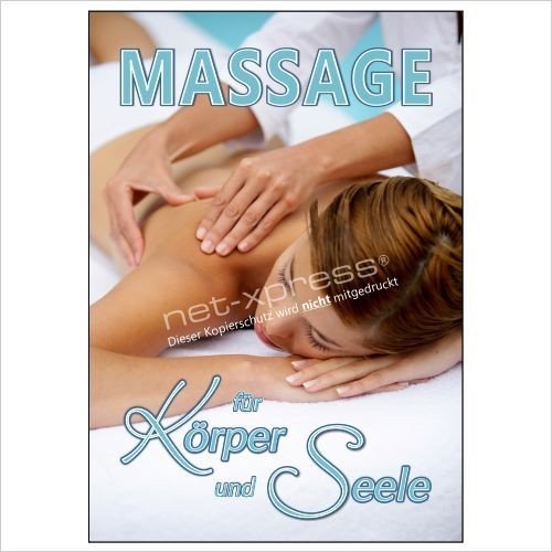Massage-Werbeplakat für Massagepraxis A1, Plakat Poster Werbung Wellness von net-xpress