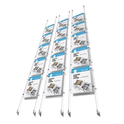 Rahmen 5 x A4 Acryl Spannsystem Postertasche Rahmen Schaufenster Makler Expose von net-xpress