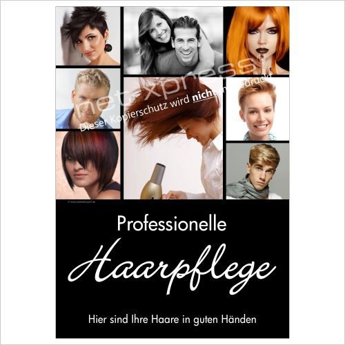 net-xpress Frisurenposter Coiffeur Friseur A1 Werbeplakat Plakat Coiffeur Friseur von net-xpress