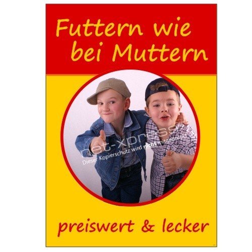net-xpress Imbiss-Poster Futtern wie bei Muttern A1, Werbeplakat Plakat Restaurant Snack net-xpress Imbiss-Poster Futtern wie bei Muttern A1, Werbeplakat Plakat Restaurant Snack von net-xpress