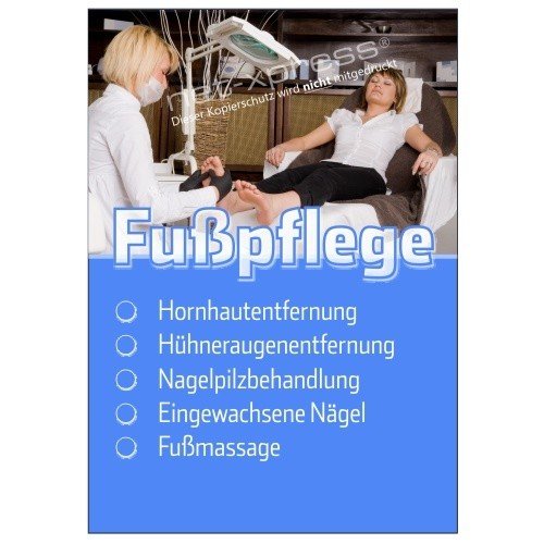 net-xpress Plakat Fußpflege für Kundenstopper etc. DIN A1, Werbeplakat Poster Nagelstudio von net-xpress